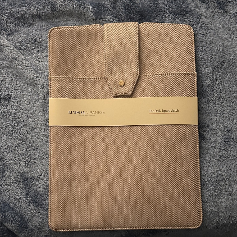 Tan Laptop Clutch